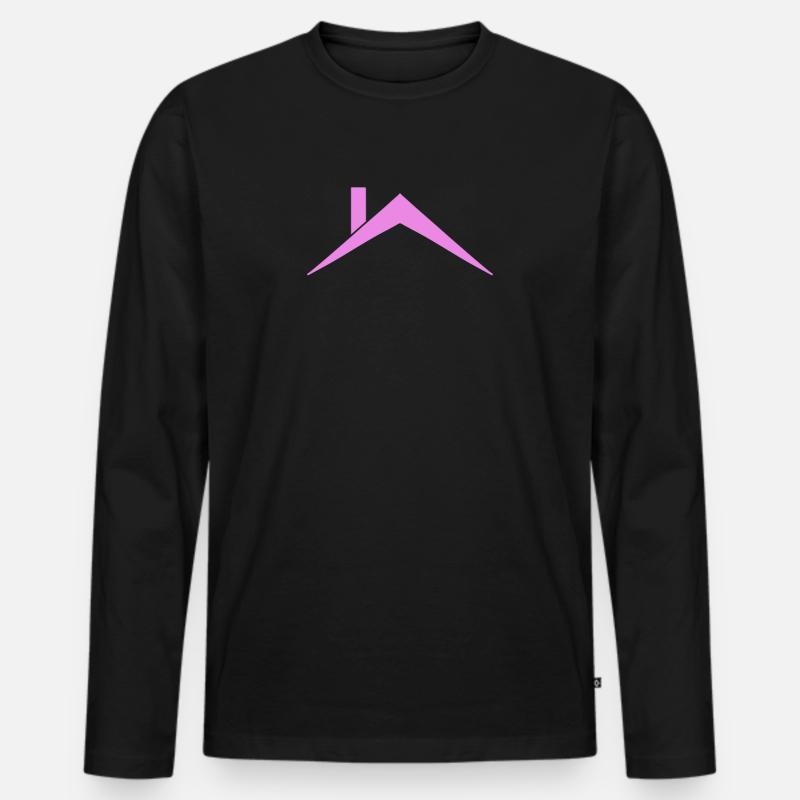 Haus Dach Dachdeckerin - Männer Premium Bio Langarmshirt - Schwarz