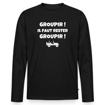 septième compagnie, 7ème compagnie, film culte - T-shirt manches longues Premium bio Homme - noir - Devant - Nico (187cm)