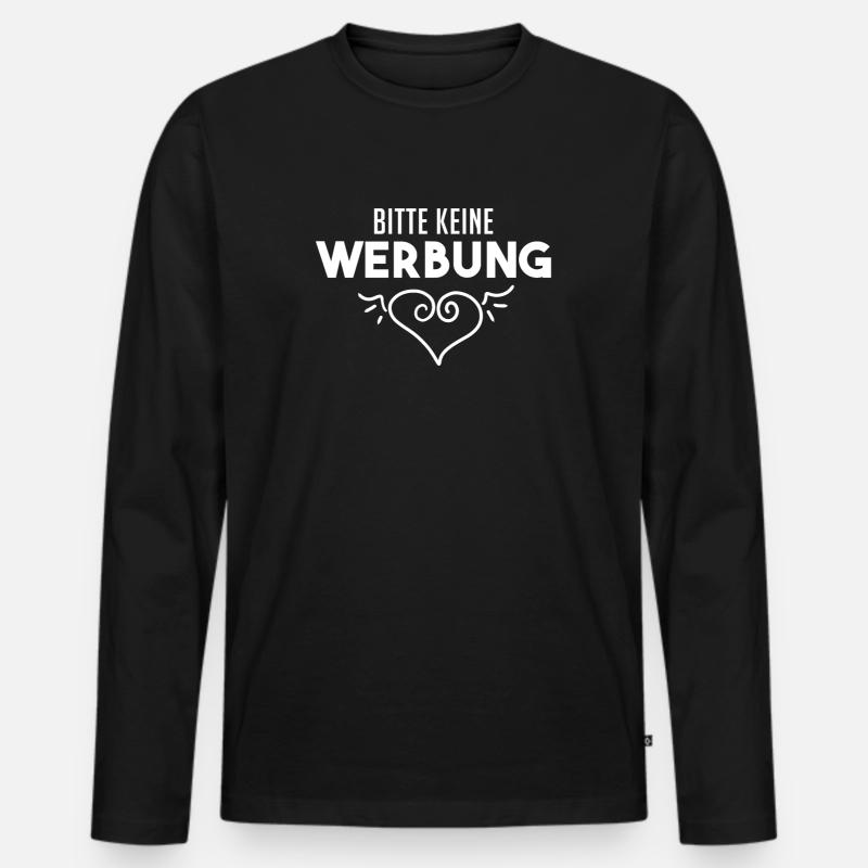 Bitte keine Werbung - Briefkasten - Männer Premium Bio Langarmshirt - Schwarz