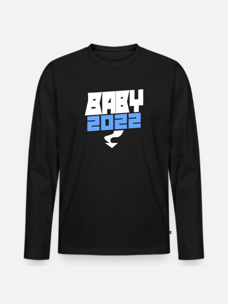 Bébé 2022 - Naissance Enceinte 2022 - T-shirt manches longues Premium bio Homme - noir