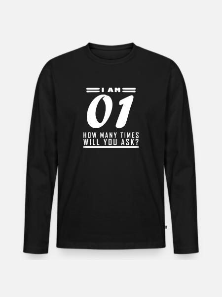 Ich bin 1 – 1. Geburtstag Geschenk - Männer Premium Bio Langarmshirt - Schwarz