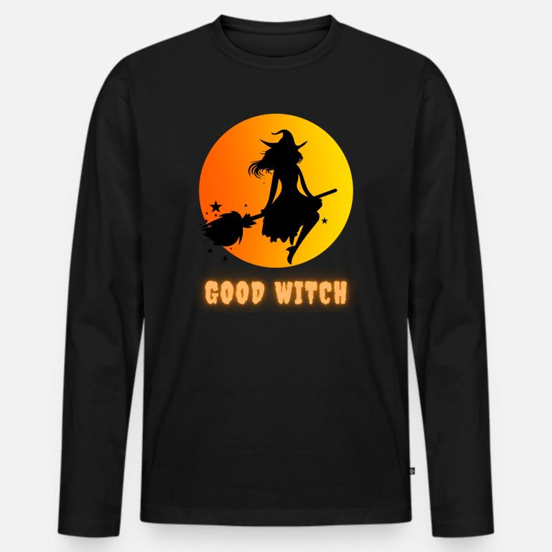 good witch - Männer Premium Bio Langarmshirt - Schwarz