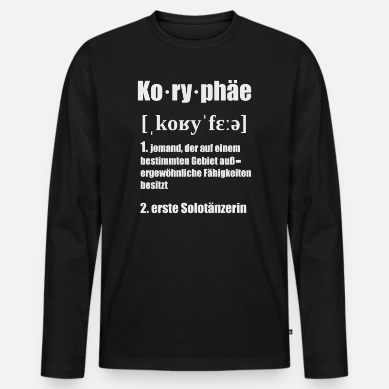 Koryphäe - Männer Premium Bio Langarmshirt - Schwarz