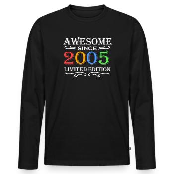 2005 - Fantastic since 2005 - Born in 2005 - Men's Premium Organic Long Sleeve Shirt - black - Front - Nico (187cm)
