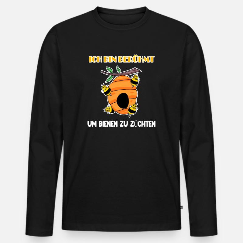 Imker - Männer Premium Bio Langarmshirt - Schwarz