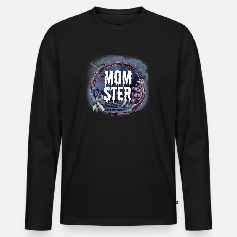 Halloween Hexe - Männer Premium Bio Langarmshirt - Schwarz