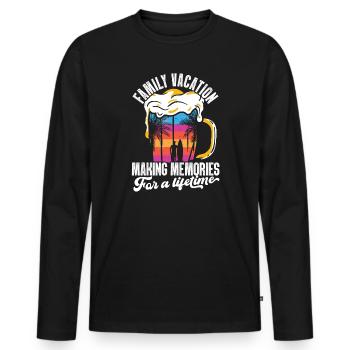 Family Vacation Making Memories Lifetime - Men's Premium Organic Long Sleeve Shirt - black - Front - Nico (187cm)
