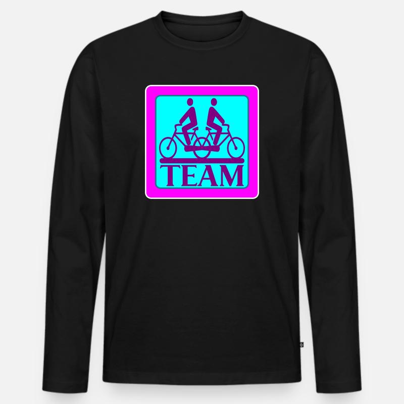 TEAM PROBLEMS - BICYCLE - STRATEGY - Men's Premium Organic Long Sleeve Shirt - black