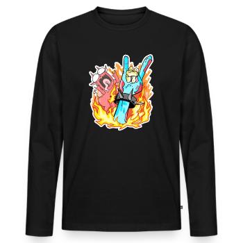 Zombie Hand Rocker - Men's Premium Organic Long Sleeve Shirt - black - Front - Nico (187cm)