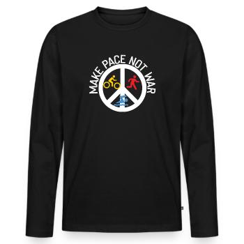 Accélérez au lieu de triathlètes de guerre - T-shirt manches longues Premium bio Homme - noir - Devant - Nico (187cm)