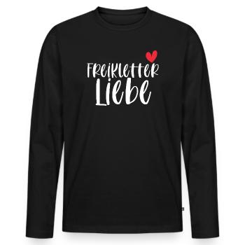 Freiklettern Klettern Liebe Berge Sport Geschenk - Männer Premium Bio Langarmshirt - Schwarz - Vorne - Nico (187cm)