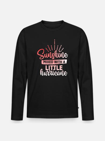 Sunshine mixed with a hurricane - Men's Premium Organic Long Sleeve Shirt - black