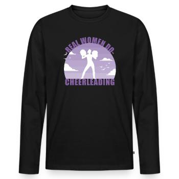 Cheerleading Cheerleader Girl Pompons Gift - T-shirt manches longues Premium bio Homme - noir - Devant - Nico (187cm)
