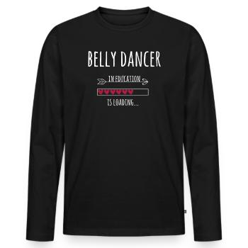 Danseuse du ventre et danse du ventre en cadeau d’entraînement - T-shirt manches longues Premium bio Homme - noir - Devant - Nico (187cm)