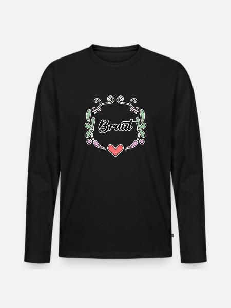Braut Junggesellinnenabschied - Männer Premium Bio Langarmshirt - Schwarz