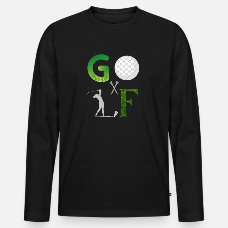 Golf - Golf Lovers - Männer Premium Bio Langarmshirt - Schwarz