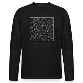 Orienteering [05.2] [orienteering] [PX] - Men's Premium Organic Long Sleeve Shirt - black - Front - Nico (187cm)