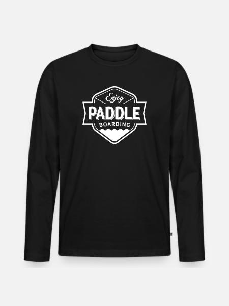 paddle, stand up paddle, paddle fan - Men's Premium Organic Long Sleeve Shirt - black