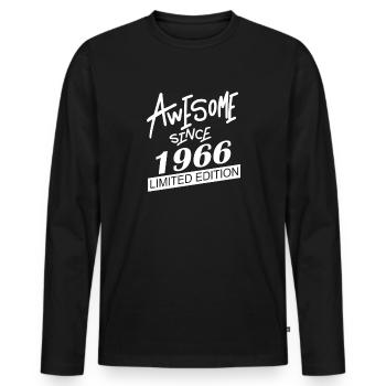 1966 - Born 1966 - Fantastic since 1966 - Men's Premium Organic Long Sleeve Shirt - black - Front - Nico (187cm)