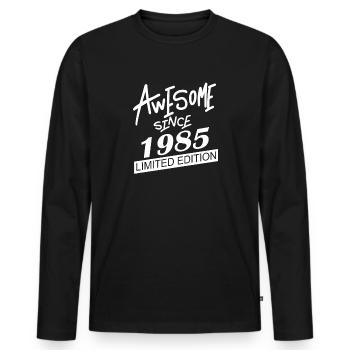 1985 - Born 1985 - Fantastic since 1985 - Men's Premium Organic Long Sleeve Shirt - black - Front - Nico (187cm)