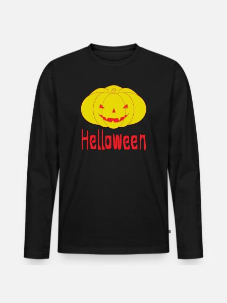 The Helloween - Men's Premium Organic Long Sleeve Shirt - black