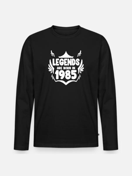 1985 - Born 1985 - Men's Premium Organic Long Sleeve Shirt - black