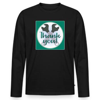 THANK YOU CRAFTSMAN - PLIERS - Men's Premium Organic Long Sleeve Shirt - black - Front - Nico (187cm)