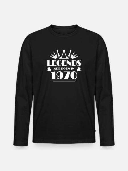 1970 - Born 1970 - Men's Premium Organic Long Sleeve Shirt - black