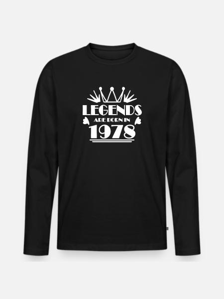 1978 - Born 1978 - Men's Premium Organic Long Sleeve Shirt - black