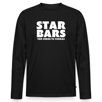 bar, bartender, bar owner - Men's Premium Organic Long Sleeve Shirt - black - Front - Nico (187cm)