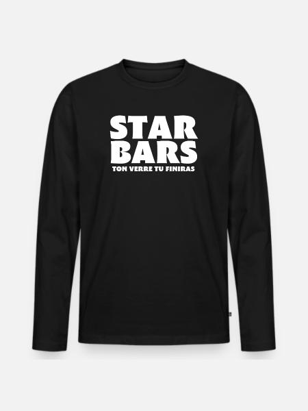 bar, bartender, bar owner - Men's Premium Organic Long Sleeve Shirt - black