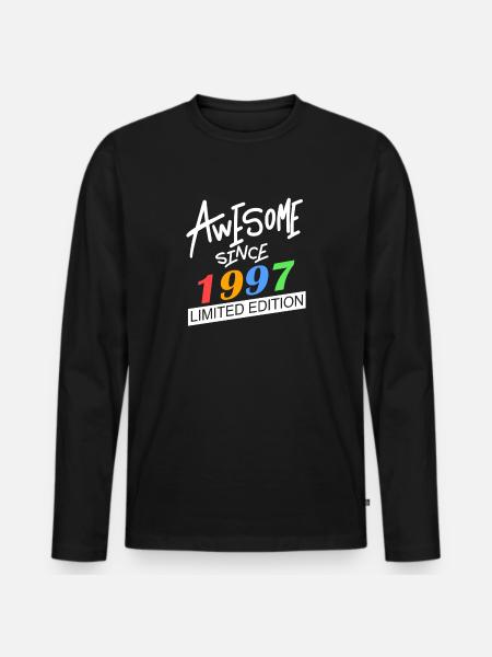 1997 - Born 1997 - Men's Premium Organic Long Sleeve Shirt - black