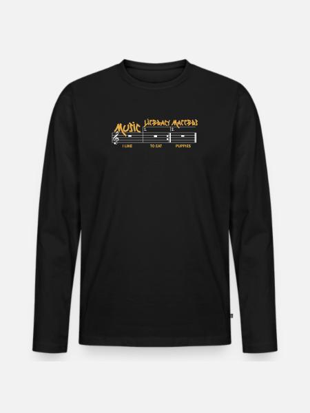 Music Literacy Matters - Männer Premium Bio Langarmshirt - Schwarz