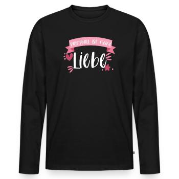 Paintball ist meine Liebe - Gotcha Geschenk - Männer Premium Bio Langarmshirt - Schwarz - Vorne - Nico (187cm)