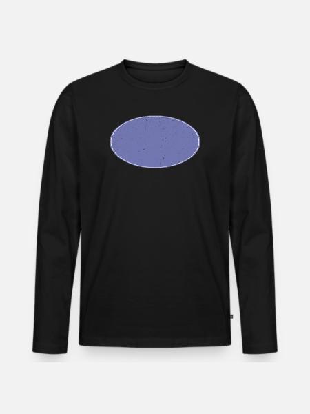 Oval Background Dirty Purple - Men's Premium Organic Long Sleeve Shirt - black
