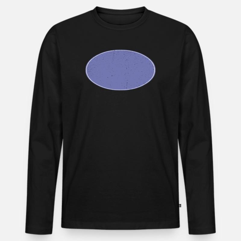 Ovaler Background Hintergrund schmutzig violett - Männer Premium Bio Langarmshirt - Schwarz