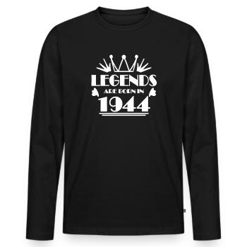 1944 - Né 1944 - Année de construction 1944 Cadeau - T-shirt manches longues Premium bio Homme - noir - Devant - Nico (187cm)