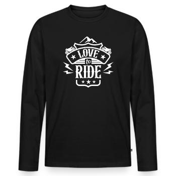 J’adore rouler - T-shirt manches longues Premium bio Homme - noir - Devant - Nico (187cm)