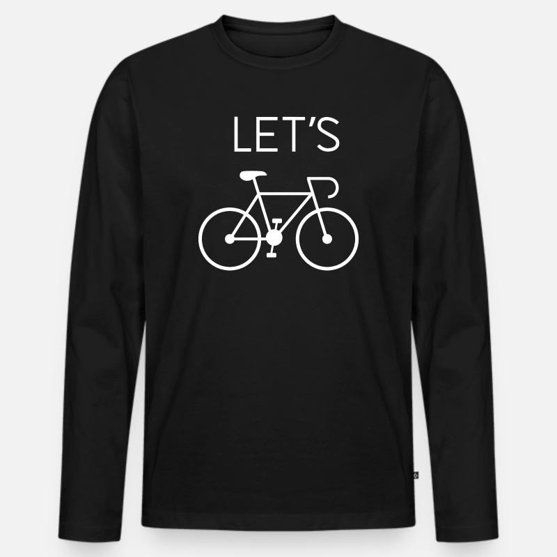 Let's Cycling - Männer Premium Bio Langarmshirt - Schwarz