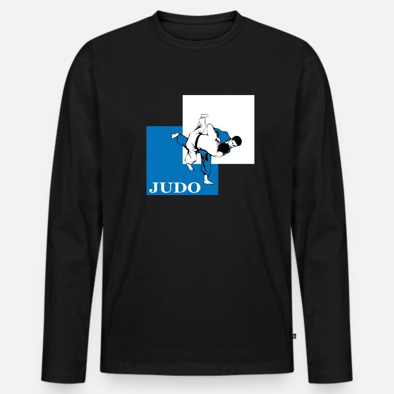 Judo - Männer Premium Bio Langarmshirt - Schwarz