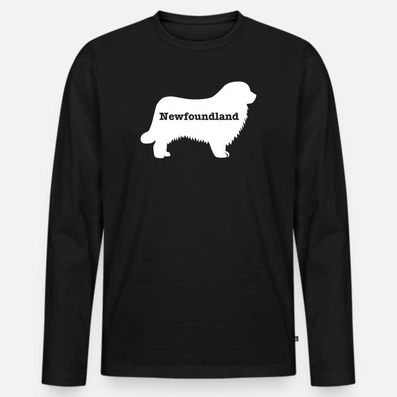 Neufundland - Männer Premium Bio Langarmshirt - Schwarz