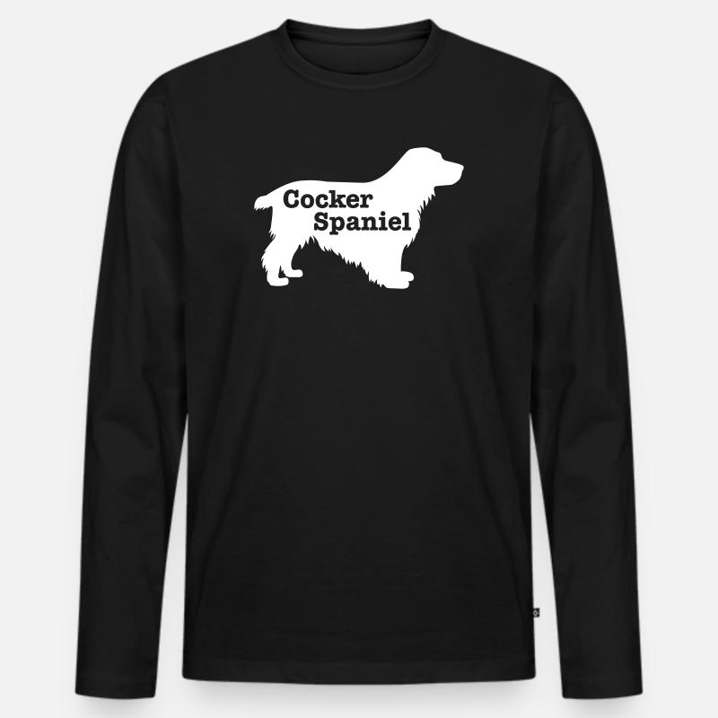 Cocker Spaniel - Männer Premium Bio Langarmshirt - Schwarz