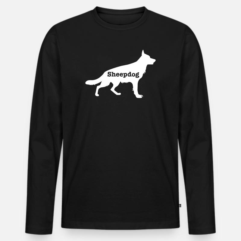 Schäferhund - Männer Premium Bio Langarmshirt - Schwarz
