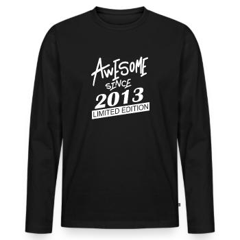 2013 - Millésime 2013 - Fantastique depuis 2013 - T-shirt manches longues Premium bio Homme - noir - Devant - Nico (187cm)