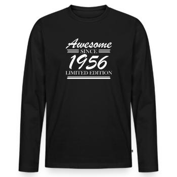 1956 - Né en 1956 - Fantastique depuis 1956 - T-shirt manches longues Premium bio Homme - noir - Devant - Nico (187cm)