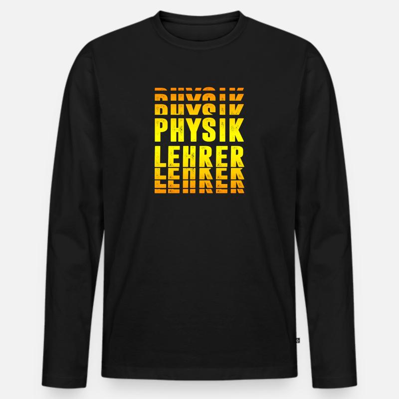 Physiklehrer Design - Männer Premium Bio Langarmshirt - Schwarz