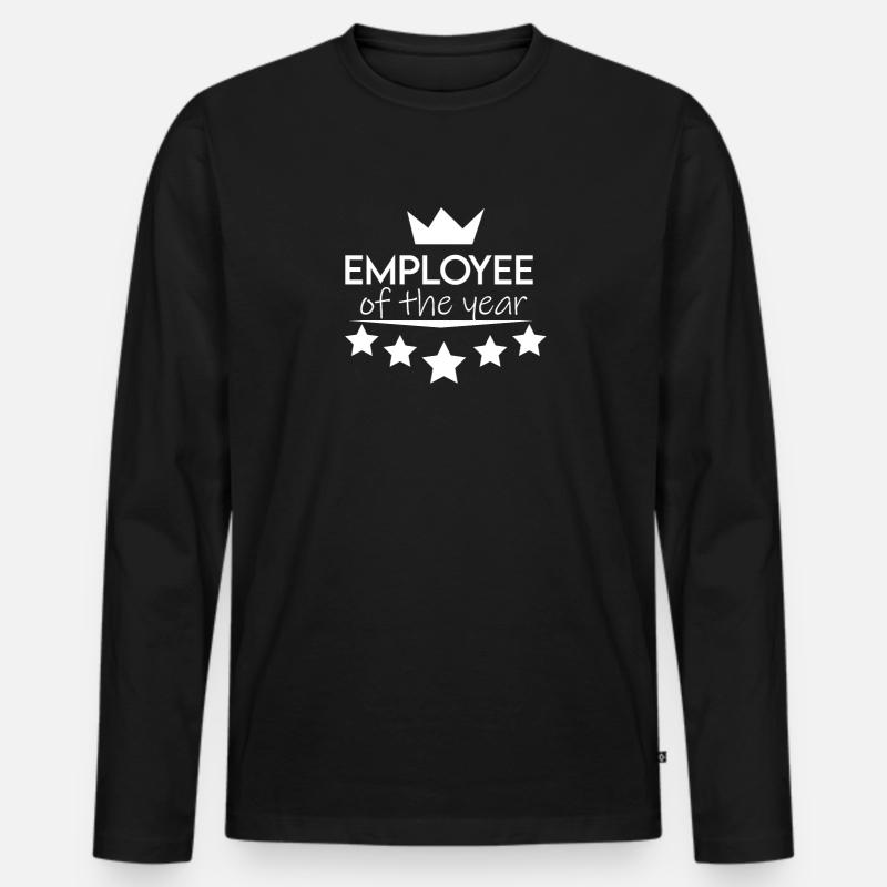 Mitarbeiter des Jahres - Männer Premium Bio Langarmshirt - Schwarz