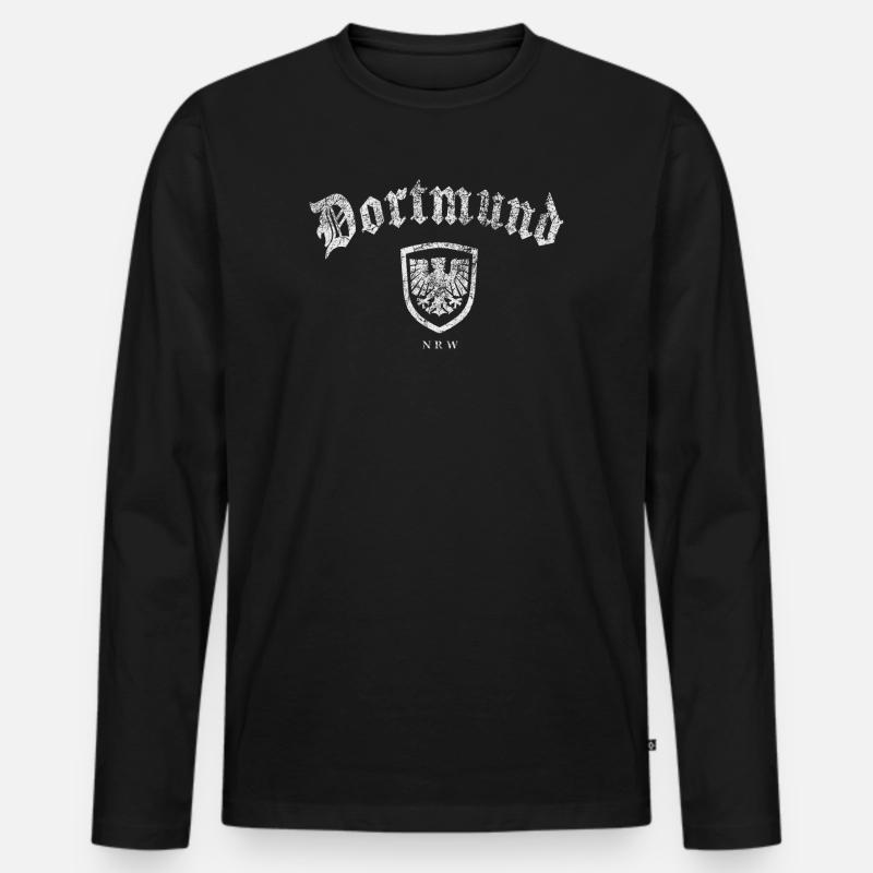 Dortmund NRW - Männer Premium Bio Langarmshirt - Schwarz
