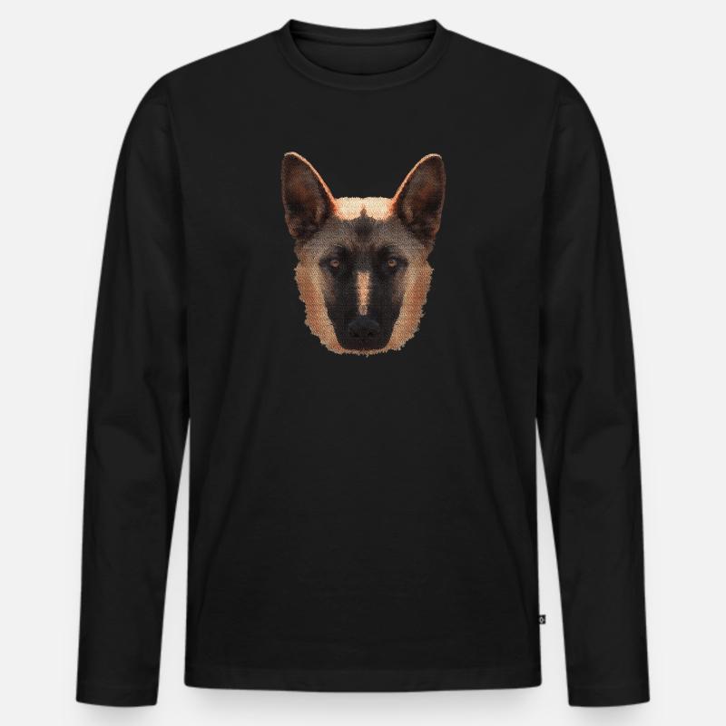 coole geschenkidee, Belgischer Schäferhund - Männer Premium Bio Langarmshirt - Schwarz