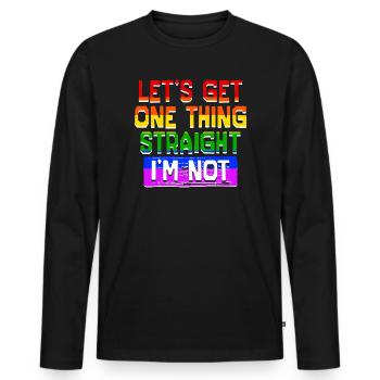 Gay Lgbt Statement Equality - Men's Premium Organic Long Sleeve Shirt - black - Front - Nico (187cm)